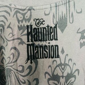 Disney Gray Haunted Mansion crew neck long sleeve tee